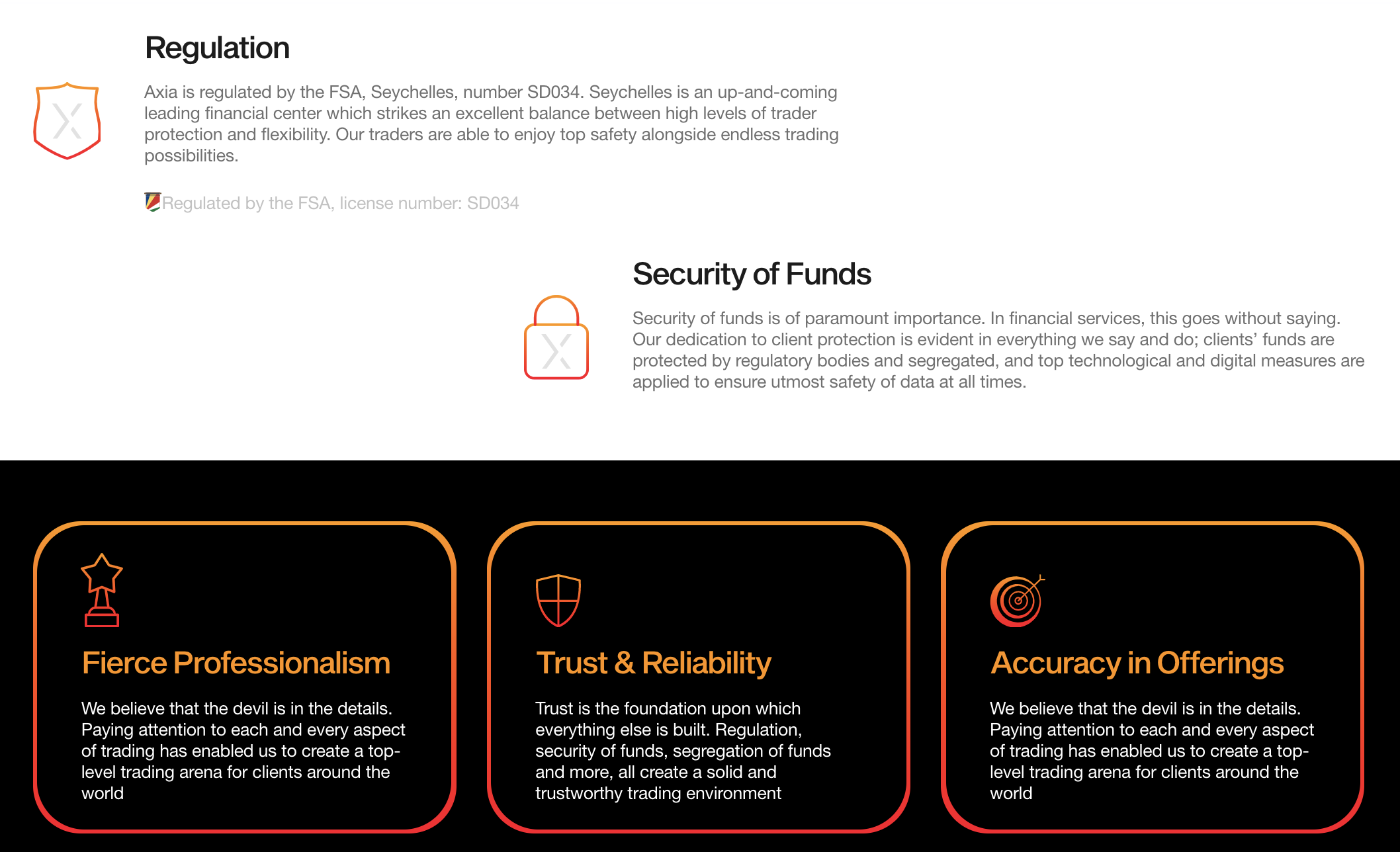 Some of Axia's main benefits